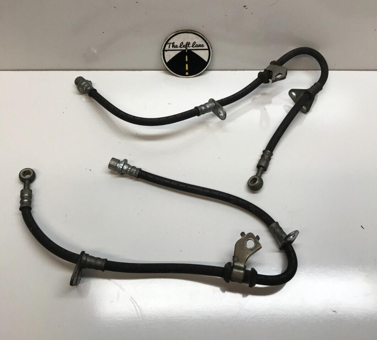 94-01 Acura Integra Front Brake Line Set LH RH Rubber lines Brackets