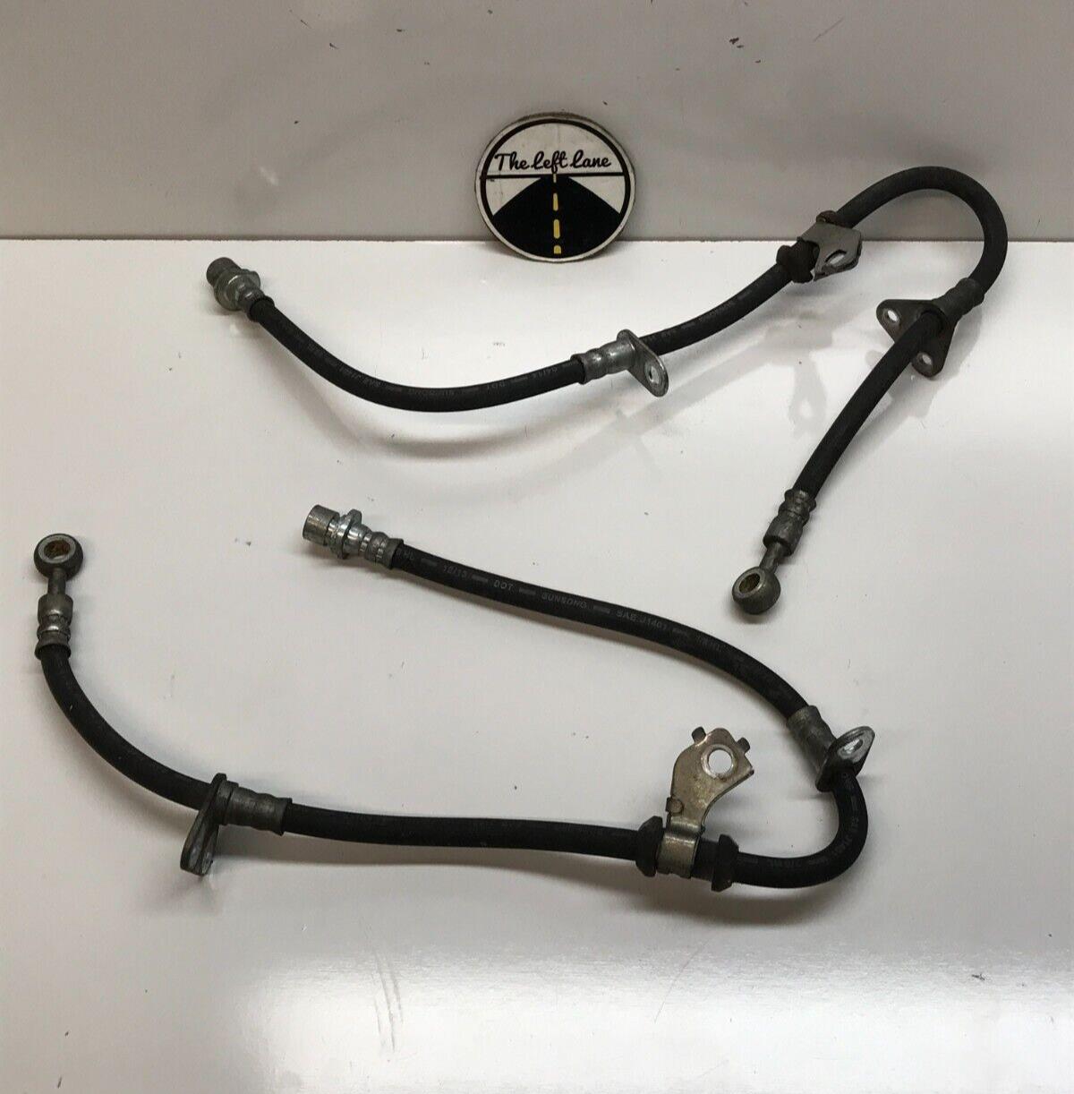 94-01 Acura Integra Front Brake Line Set LH RH Rubber lines Brackets