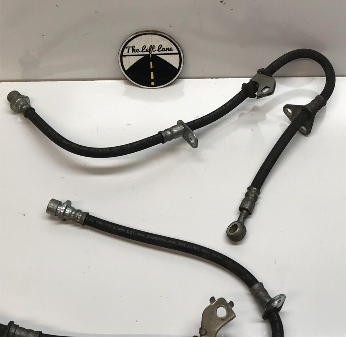 94-01 Acura Integra Front Brake Line Set LH RH Rubber lines Brackets