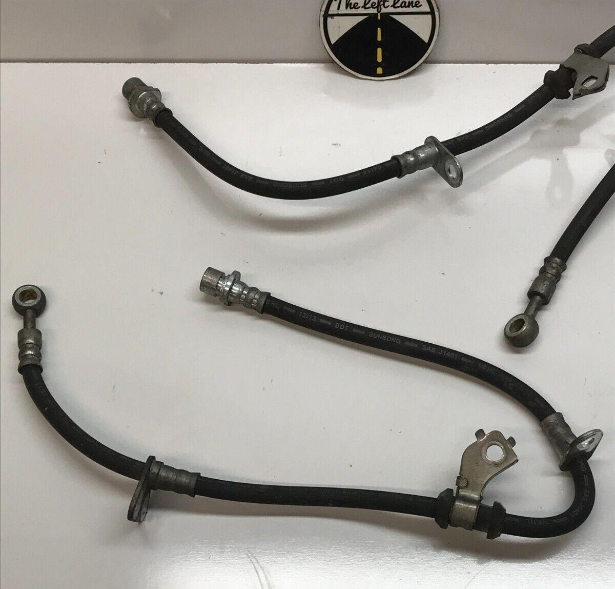 94-01 Acura Integra Front Brake Line Set LH RH Rubber lines Brackets