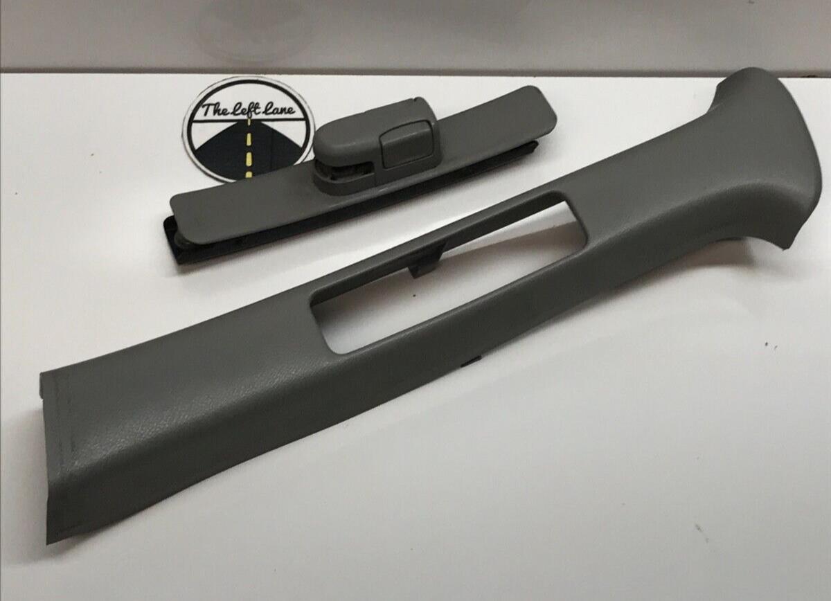 94 - 01 Acura Integra Sedan LH Left Driver B Pillar Upper Seat Belt Trim Grey