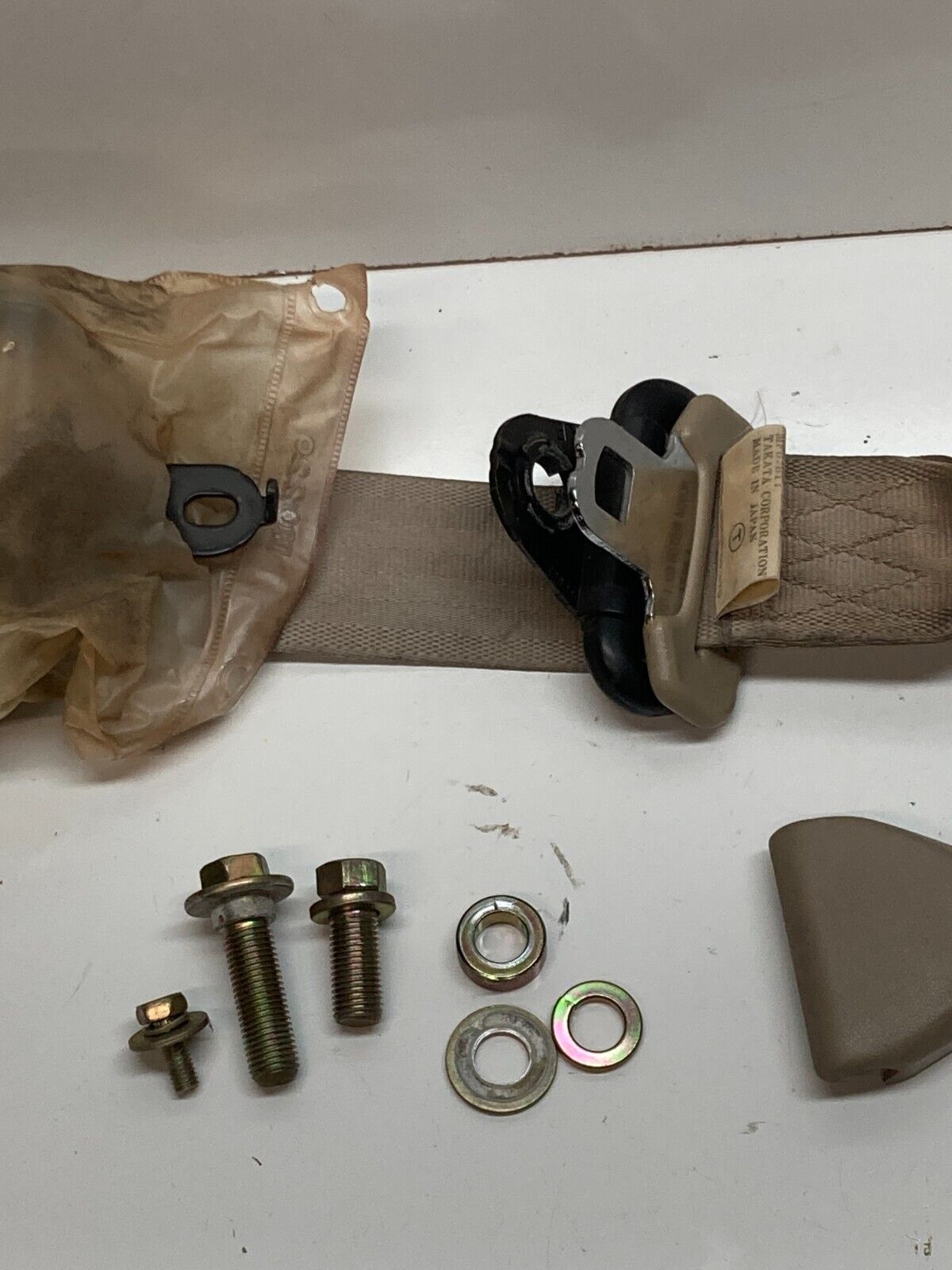 94 - 01 Acura Integra Coupe Rear RH Passenger Tan Seat Belt OEM