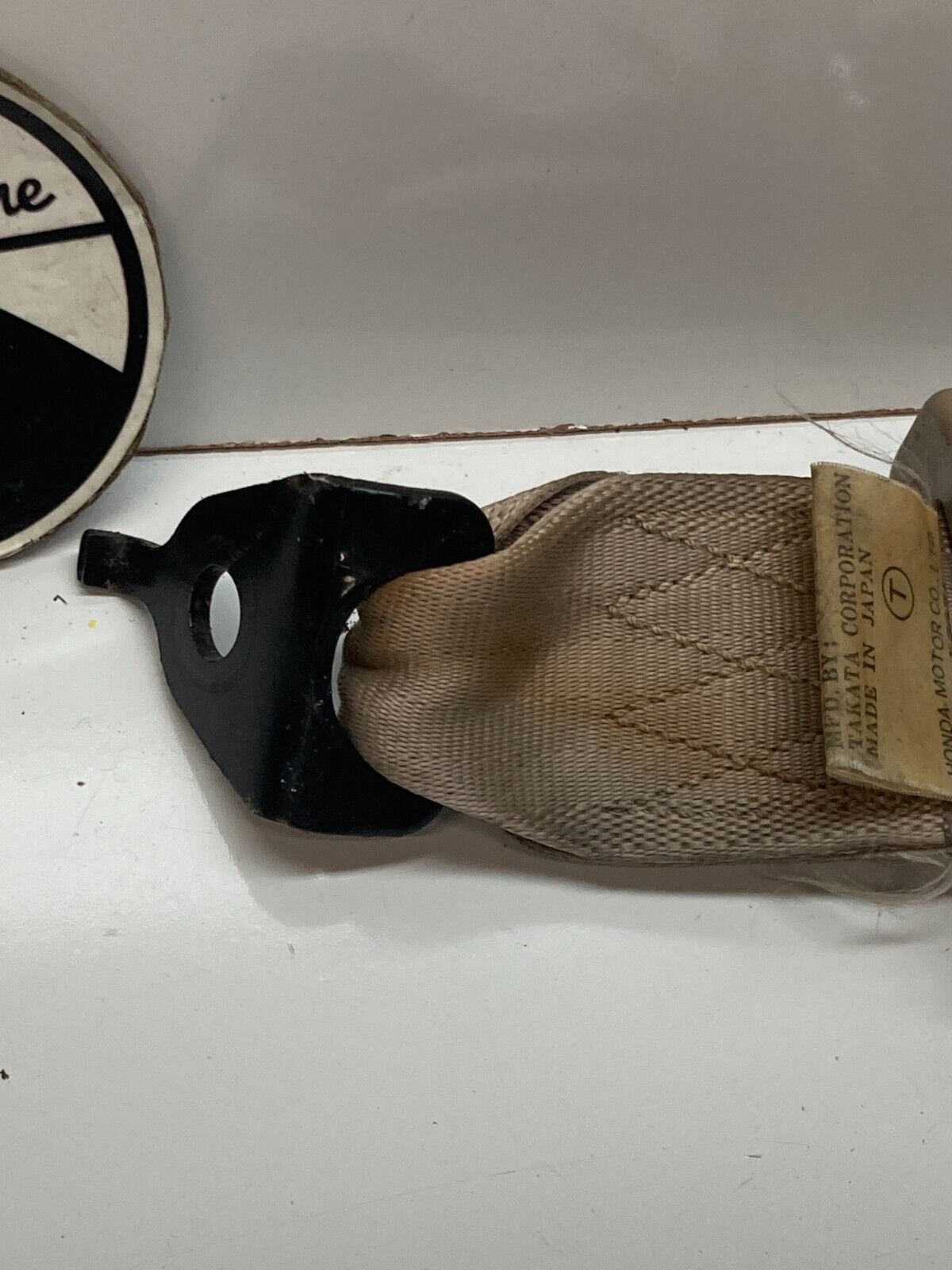 94 - 01 Acura Integra Coupe Rear LH Driver Tan Seat Belt OEM