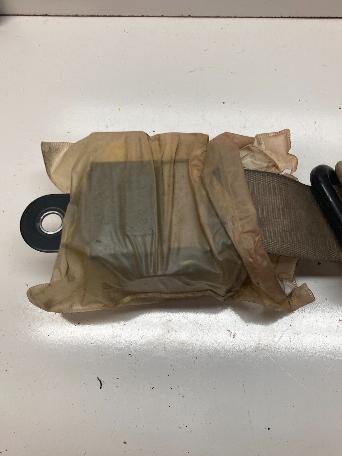 94 - 01 Acura Integra Coupe Rear LH Driver Tan Seat Belt OEM