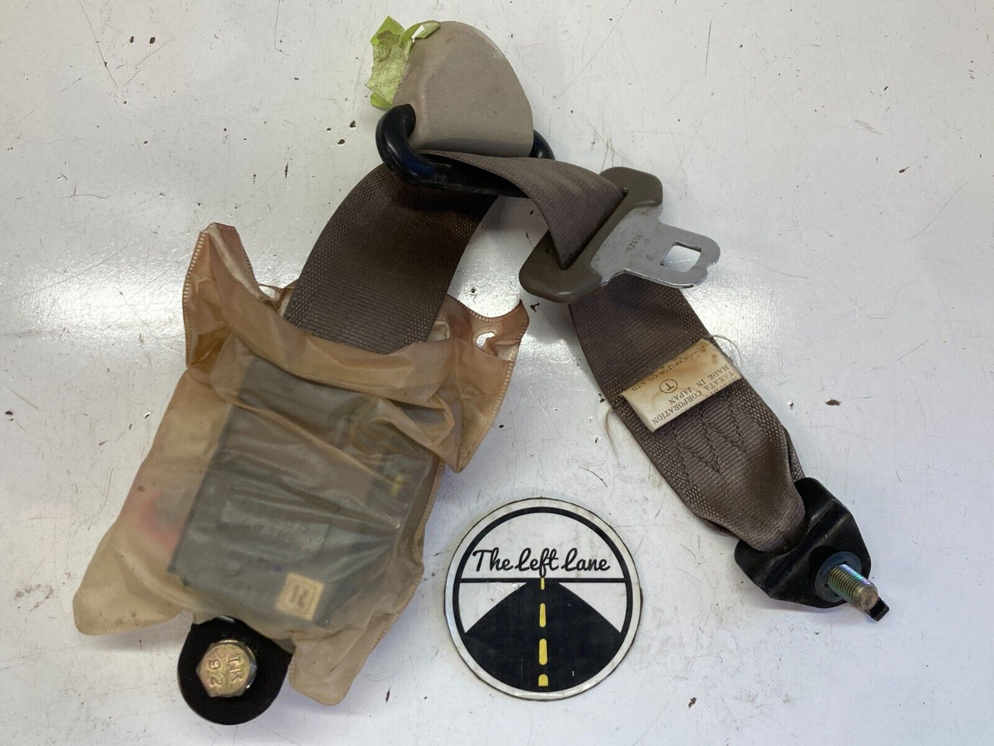 94-01 Acura Integra Coupe Rear RH Passenger Tan Seat Belt OEM