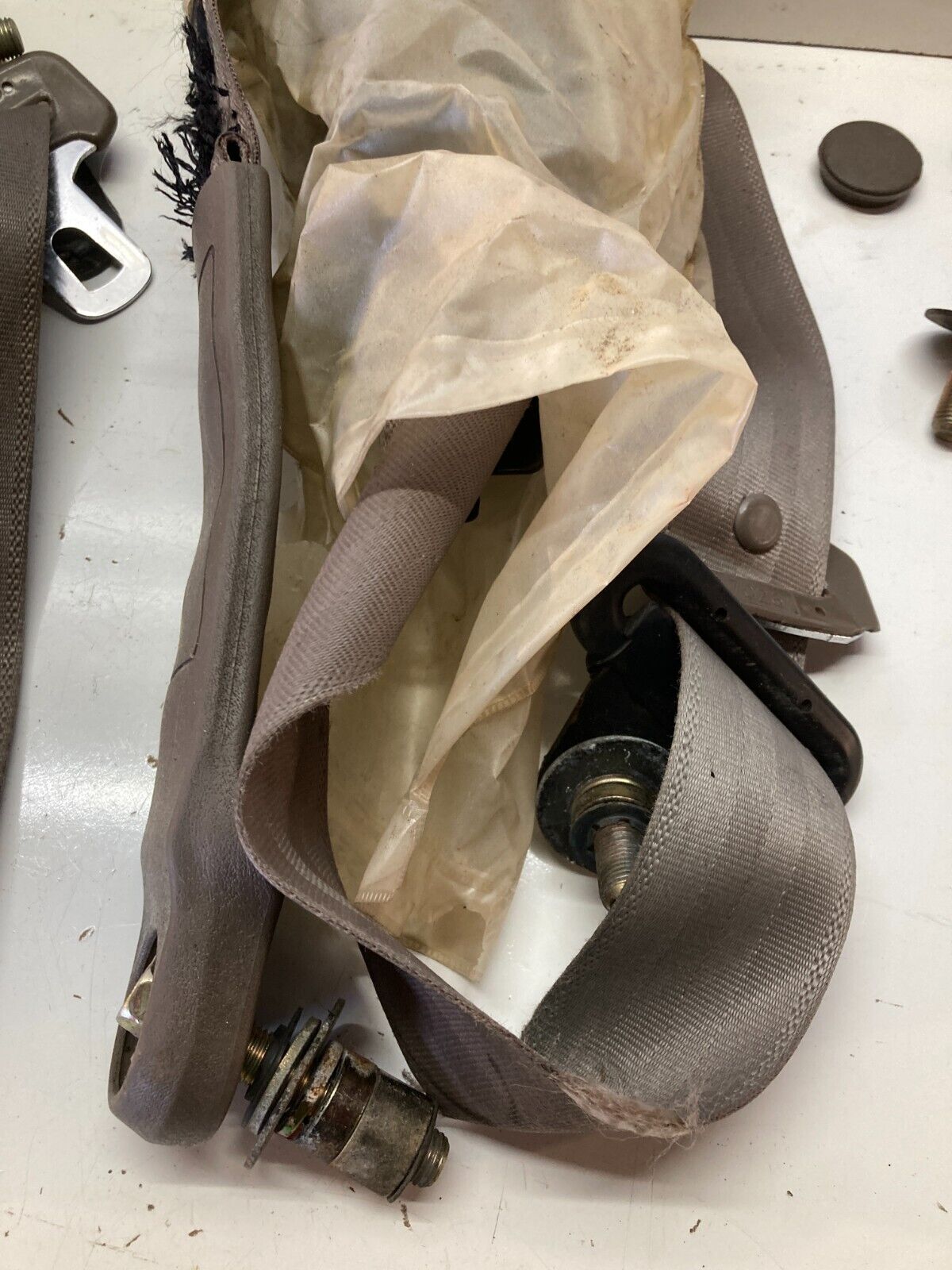 94 - 01 Acura Integra Coupe Rear LH RH Tan Seat Belt Set OEM
