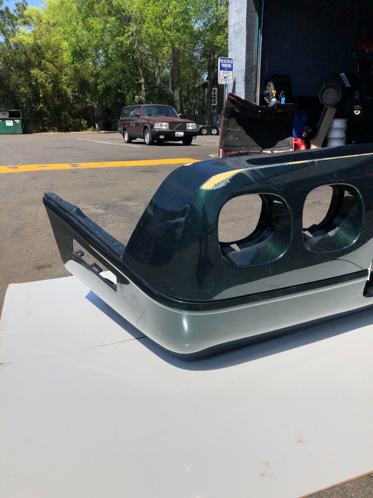 1991 - 96 C4 Corvette REAR Bumper Cover Facia Green OEM -- Pick up or Freight
